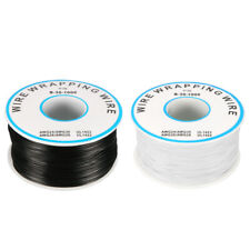 1000.7ft Breadboard Wrapping Wire Pcb Weld Coated Tin Cable Black White 2pcs