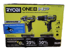 Ryobi One Plus Hp 18v Brushless Cordless Compact 12 Drill And Impact Driver...