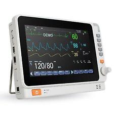 Portable 10in Patient Monitor 6 Signs Ecg Nibp Resp Temp Spo2 Pr Health