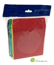 100 Cd Dvd Assorted Multi Color Paper Sleeves With Window And Flap Envelopes