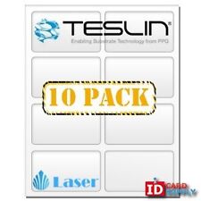 Teslin Synthetic Paper - 8.5 X 11 Perforated 8-up Laser Sheet Pack Of 10