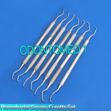 Set Of 7 Dental Gracey Curettes Surgical Clinical Periodontal Instruments Kit