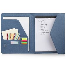 Blue Portfolio Folder Resume Legal Notebook Folio Organizer For Business 12.5x10