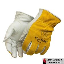 Genuine Tillman 1414 Drivers Gloves Top Grain Pearl Cowhide Work Gloves Sm-2xl