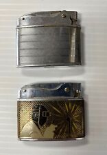 Lot Of Two Mid Century Cigarette Lighters Vulcan Welder And Symbol Both Japan