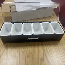 New Absolut Vodka Bar Caddy Garnish Tray Removal Condiment Container