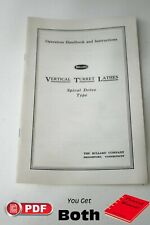 Bullard Special Drive Vertical Turret Vtl Lathe Operations Adjustment Manual