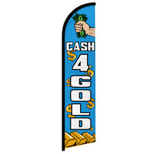 Cash For Gold Windless Advertising Swooper Flag Sale Pawn Shop