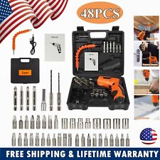 Cordless Screwdriver Drill Kit Electric Rechargeable Power Tool Set W 1 Battery
