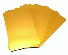 100 Gold Aluminum Business Card Blanks Laser Metal Sheets Engraving Anodized
