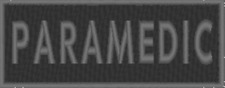 Paramedic Patch With W Velcro Brand Fastenerl Emblem Gray