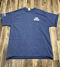 Fire Rescue Shirt Adult Extra Large Xl Blue Fire Fighter Ems Wildland America