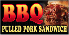 Bbq Pulled Pork Sandwich Vinyl Banner Sign 20x48 Inch - Kb