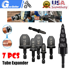7x Air Conditioner Copper Tube Expander Swaging Tool Drill Bit Pipe Flaring