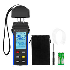 Differential Hvac Gas Test Meter Digital Manometer Dual Port Air Pressure Gauge