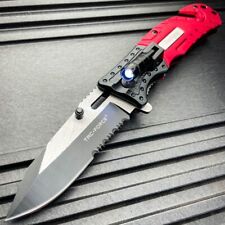 Tac-force Fire Fighter Spring Assisted Open Led Tactical Rescue Pocket Knife