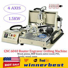 Usb 4 Axis Cnc 6040 Router Engraver Diy Metal Milling Drilling Machine 3d Cutter