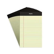 Staples Notepads 5 X 8 Narrow Canary 50 Sheetspad 12 Padspack 26829 163832