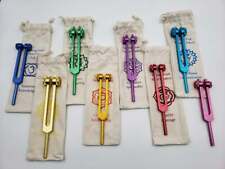 Chakra Tuning Fork Set Of 8 Color Weighted Healing With Marked Chakra Bags