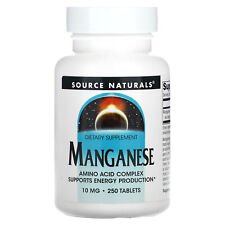 Source Naturals Manganese 10 Mg 250 Tablets Dairy-free Egg-free