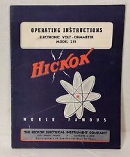 Hickok Electronic Vom Model 215 Operating Instructions Wschematic