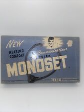 Vintage Telex Monoset Aircraft Communications Headphones Headset Model 4600