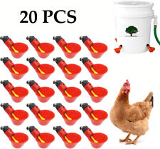 20pcs Chicken Poultry Water Cups Automatic Waterer For Diy Poultry Quail Duck