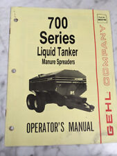 Gehl Operator Service Manual 700 Series Liquid Tankers Manure Spreader 903748