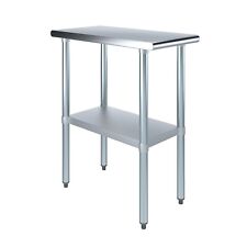 30 In. X 15 In. Stainless Steel Work Table Metal Utility Table