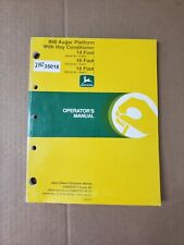 John Deere 890 Auger Platform Hay Conditioner 14 16 18 Operators Manual