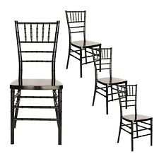 Foh 4pcs Modern Pp Ghost Dining Chairs Chiavari Chair For Wedding Party