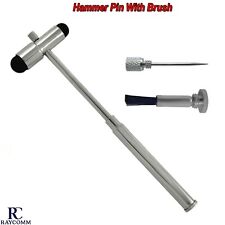 Neurological Pin Brush Medical Diagnostic Hammer Dual Rubber Heads Reflex Tools