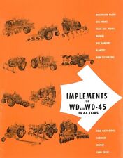 Allis Chalmers Implements For Wd Wd-45 Tractors Brochure Plows Planters Disks