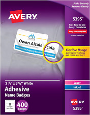 Avery Premium Personalized Name Tags Print Or Write 2-13 X 3-38 Pack Of 5