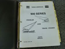 Terex American Model 9310 Lattice Boom Crawler Crane Parts Catalog Manual