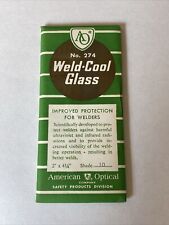 American Optical Weld Cool No. 274 Wc10 Shade 10 Welding Lens 2 X 4-14