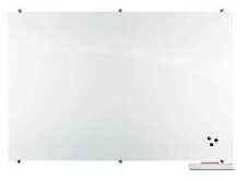 Mooreco 83845 48x72 Magnetic Glass Whiteboard Gloss Board Color White