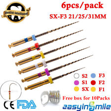 6pcs Dental Endo Rotary Files X-pro Gold Taper Niti Root Canal Files 212531mm