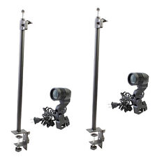 2 X Trade Show Light Pole Clamp Stand For Table Convention Fair Show Flea Market