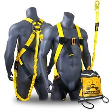 Kwiksafety Scorpion Ansi Fall Protection Safety Harness W Attached 6ft Lanyard