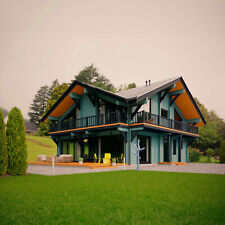 Modern Prefab Glulam Log Home Kit Eco Family House Glt 2691 Ft 250 M Diy