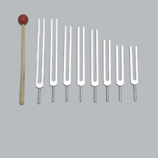 8 Pc Fibonacci Tuning Fork For Healing With Mallet Pouch