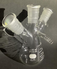 Pyrex Glass - Erlenmeyer Flask - 250ml Triple Neck Side Arm - No. 4980