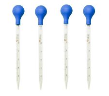 4pk 10ml Glass Graduated Dropper Pipettes Lab Dropper With Red Rubber Capscale