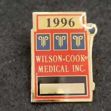 1996 Wilson Cook Medical Inc Lapel Hat Vest Pin Tie Tack Casino Slot Machine