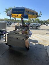 Hot Dog Cart Trailer Concession Food Vending Stand With Grill And Permit