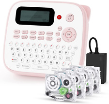 Pink Label Maker Machine With Tape D210s Portable Labeler Label Printer For Labe