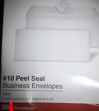 50 Office Products 36003 Peel Seal Strip Business Envelopes 10 White
