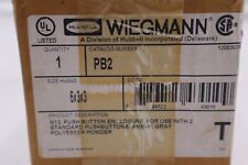 Wiegmann Cat Pb2 6x3x3 Standard Pushbuttons Ansi-61 Gray New Open Box 3627