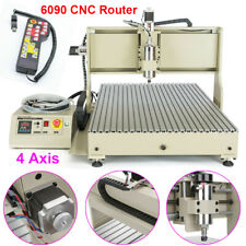 2.2kw 4 Axis Cnc 6090 Industrial Router Engraver Carving Drilling Machine Usb